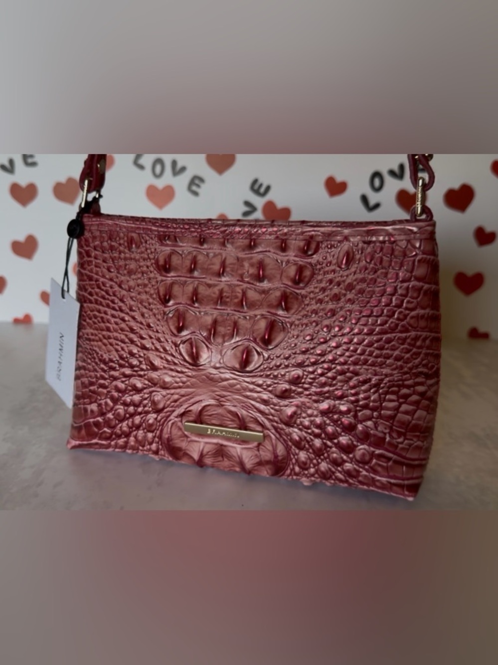 Brahmin Lorelei Pink assorted NWT Rich Beautiful Rose color  - HTF PRICE FIRM - Picture 4 of 11